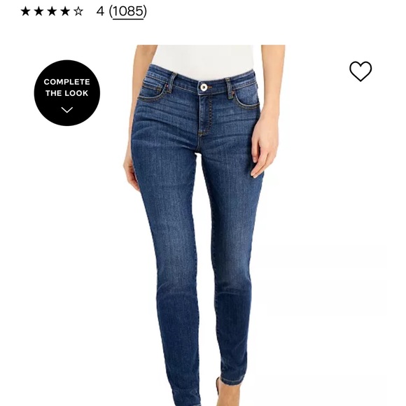 INC International Concepts Denim - Mid Rise skinny jeans